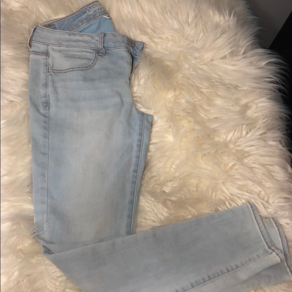 Light wash super stretch skinny jegging